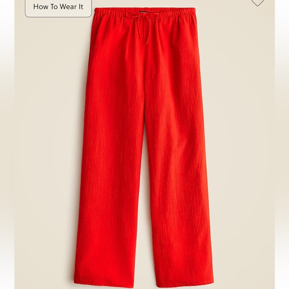NWT! J.Crew Airy gauze beach pant. Large $89 - Picture 1 of 7